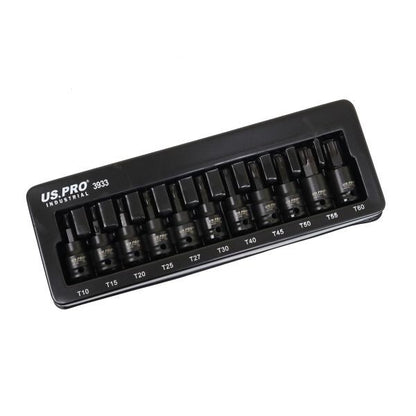 US PRO INDUSTRIAL 11PC 3/8" DR IMPACT STAR BIT SOCKETS - SBW Trading Limited