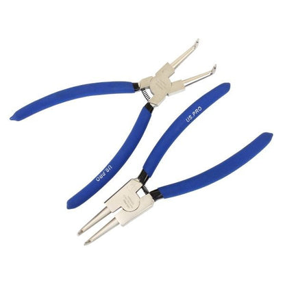 US PRO 4PC 9" NI-FE FINISH CIRCLIP PLIERS SET IN ZIP CASE - SBW Trading Limited