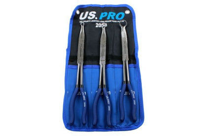 US PRO 3PC DOUBLE JOINTED LONG ROUND NOSE PLIERS - SBW Trading Limited