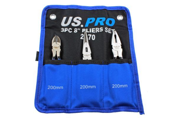 US PRO 3PC 8" PLIERS SET - SBW Trading Limited