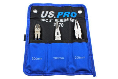 US PRO 3PC 8" PLIERS SET - SBW Trading Limited