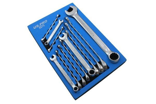 US PRO 12PC METRIC COMBINATION SPANNERS - FOAM TRAY - SBW Trading Limited