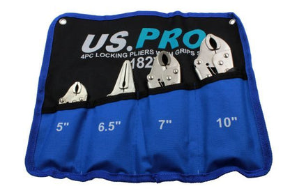 US PRO 4PC LOCKING PLIERS WITH GRIPS SET - SBW Trading Limited