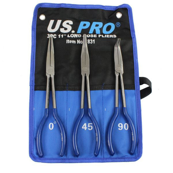 US PRO 3PC 11" LONG NOSE PLIERS - SBW Trading Limited