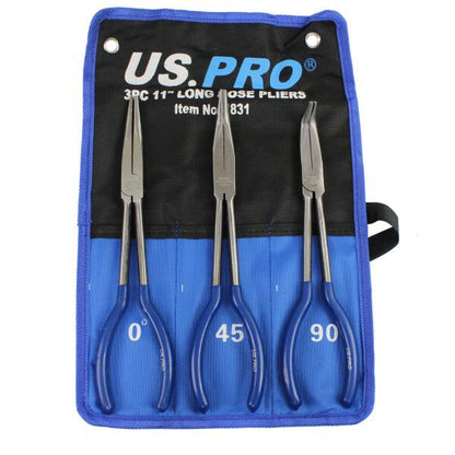 US PRO 3PC 11" LONG NOSE PLIERS - SBW Trading Limited