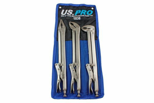 US PRO 3PC 15" LONG REACH LOCKING PLIER SET - SBW Trading Limited