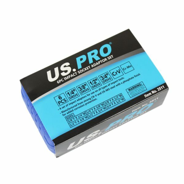US PRO 6PC IMPACT SOCKET ADAPTOR SET - SBW Trading Limited