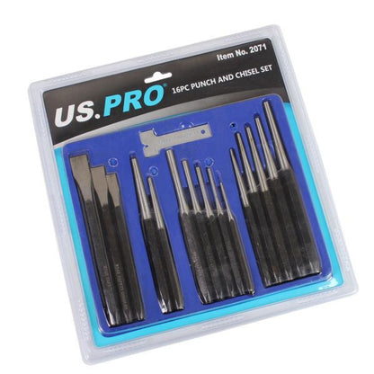 US PRO 16PC PUNCH AND CHISEL SET - SBW Trading Limited