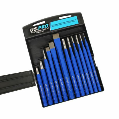US PRO 12PC PUNCH & CHISEL SET - SBW Trading Limited