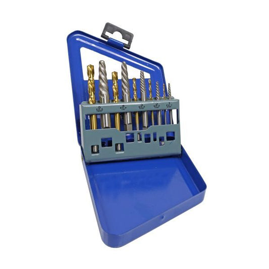 US PRO 10PC HSS-G LEFT HAND DRILL BIT & SCREW EXTRACTOR SET - SBW Trading Limited