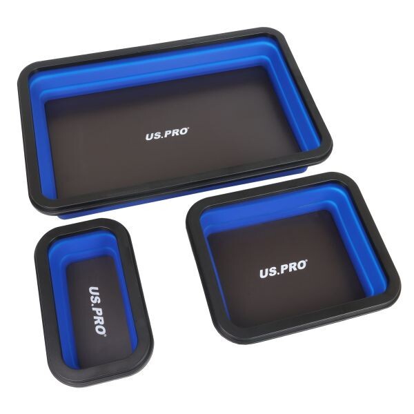 US PRO COLLAPSIBLE MAGNETIC PARTS TRAY - SET OF 3 - SBW Trading Limited