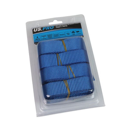 US PRO 4PC CAM BUCKLE TIE DOWN STRAPS 25MM X 3MTR - SBW Trading Limited