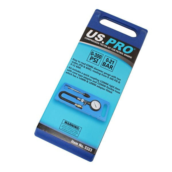 US PRO COMPRESSION TESTER KIT FOR PETROL ENGINE - SBW Trading Limited