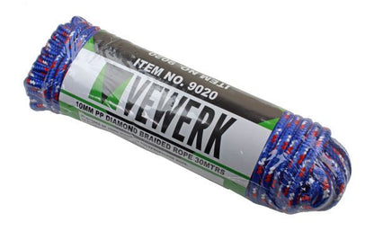 VEWERK 10MM PP DIAMOND BRAIDED ROPE 30MTRS - SBW Trading Limited