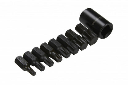9PC IMPACT TORX BIT SOCKET SET T30, T40, T45, T47, T50, T55, T60, T70 1/2" DRIVE - SBW Trading Limited
