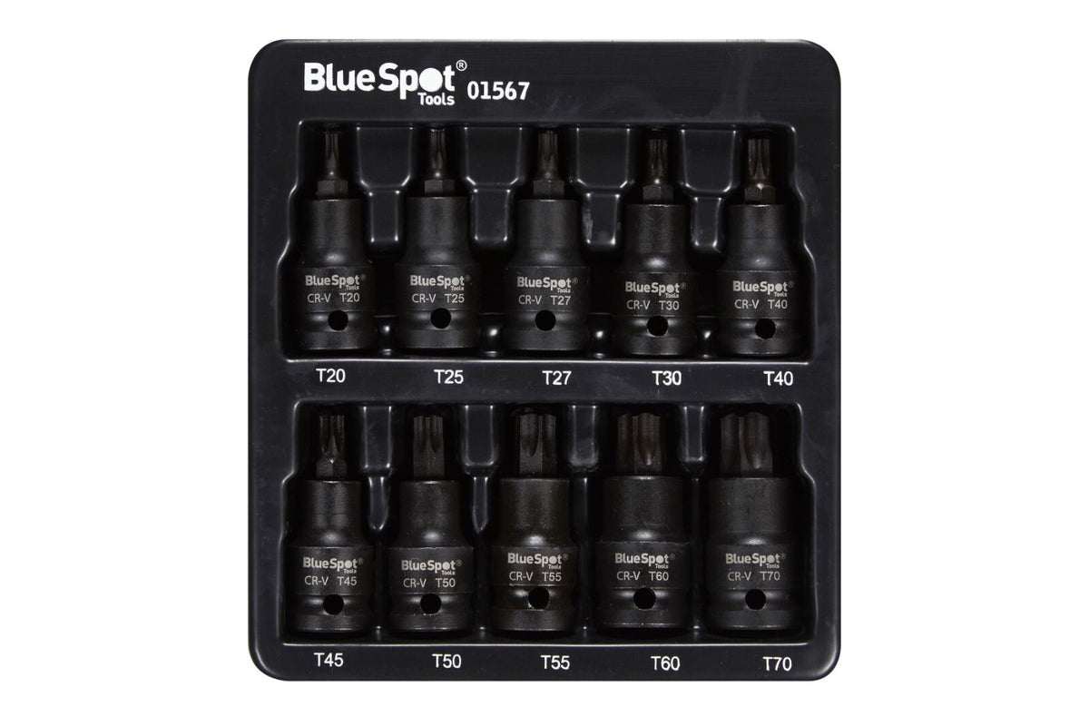 Impact Torx Socket Set 1/2" Drive T20-T70 Star Sockets Bits Lifetime Guarantee - SBW Trading Limited
