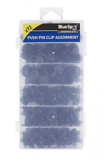 Car Body Trim Plastic Push Pin Rivets Fasteners 72pc Set Clips Bumper Retainer - SBW Trading Limited