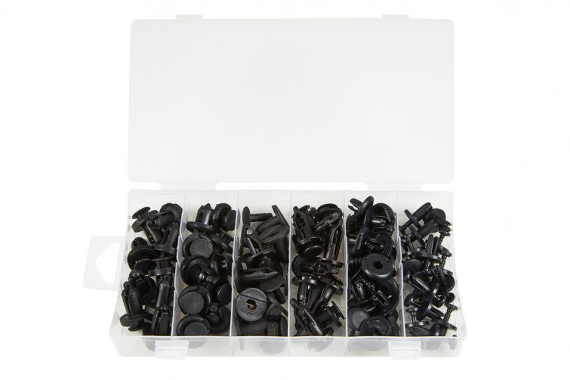 Car Body Trim Plastic Push Pin Rivets Fasteners 72pc Set Clips Bumper Retainer - SBW Trading Limited