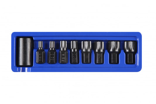 9PC IMPACT SPLINE BIT SOCKET SET M6, M8, M9, M10, M12, M14, M16, M18 1/2" DRIVE - SBW Trading Limited