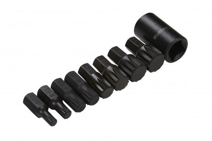 9PC IMPACT SPLINE BIT SOCKET SET M6, M8, M9, M10, M12, M14, M16, M18 1/2" DRIVE - SBW Trading Limited