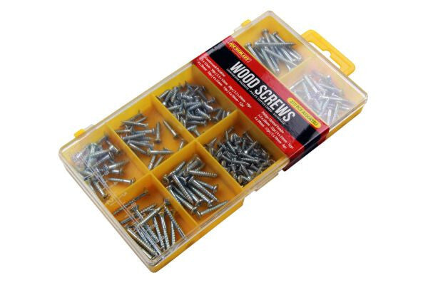 Resolut 215 Piece Assorted Woodscrews - CSK Pozi & Round Head 2899 - SBW Trading Limited