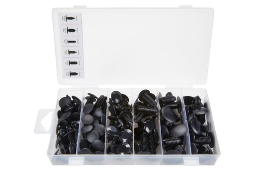 96PC FIR TREE FIXING SET Car Trim Bumper Panel Fasteners Interior Clips Set - SBW Trading Limited