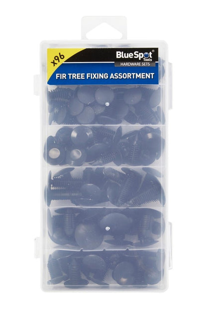 96PC FIR TREE FIXING SET Car Trim Bumper Panel Fasteners Interior Clips Set - SBW Trading Limited