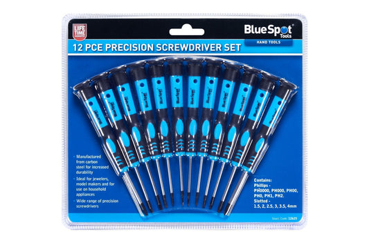 BlueSpot Precision Screwdriver Set 12pc Phone Glasses Watch Mobile Repair Kit - SBW Trading Limited