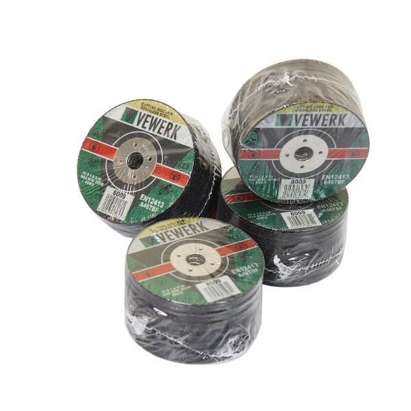VEWERK 100 METAL CUTTING DISCS - 75 X 1.6 X 10MM (4 X PK 25) - SBW Trading Limited