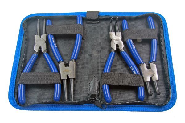 US PRO 4PC CIRCLIP PLIERS SET IN ZIP POUCH - 6 INCH