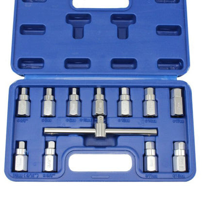 US PRO 12PC 3/8" DR DRAIN PLUG KEY SET - SBW Trading Limited
