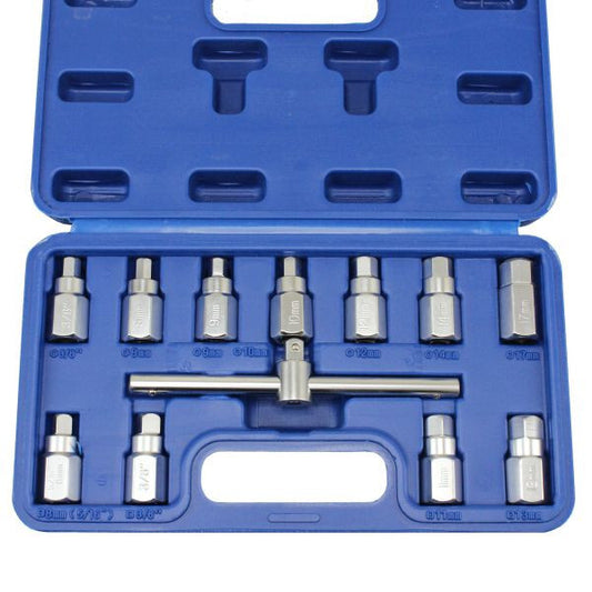 US PRO 12PC 3/8" DR DRAIN PLUG KEY SET - SBW Trading Limited