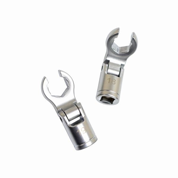 US PRO 6PC 3/8" DR FLEXIBLE CROWS FOOT WRENCH SET FLARE NUT OPEN HEX TOOLS - SBW Trading Limited