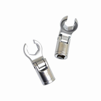 US PRO 6PC 3/8" DR FLEXIBLE CROWS FOOT WRENCH SET FLARE NUT OPEN HEX TOOLS - SBW Trading Limited