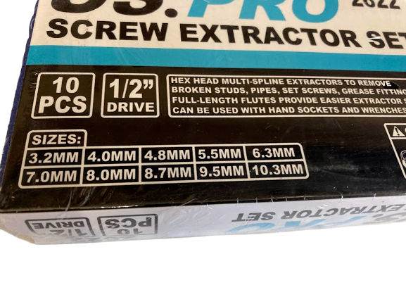 US PRO 10PC SCREW EXTRACTOR SET - SBW Trading Limited