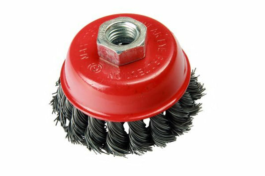 VEWERK - 75MM WIRE CUP BRUSH - STEEL TWIST KNOT - SBW Trading Limited