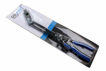US PRO Double Jointed Long Reach Hose Clamp Pliers Angled Garage Tool Plier 3450