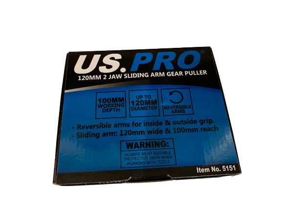 US PRO 120MM 2 JAW SLIDING ARM GEAR PULLER - SBW Trading Limited