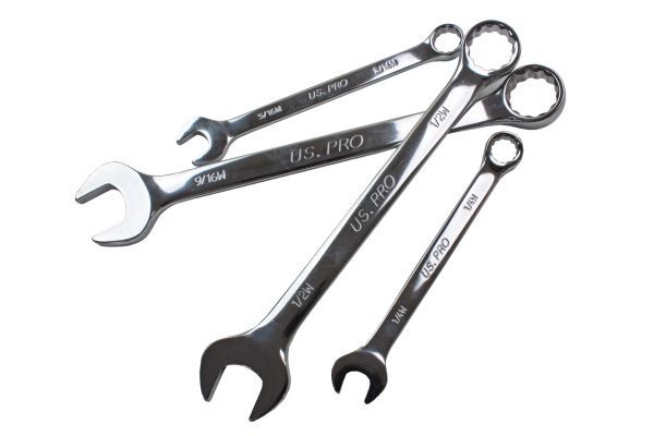 US PRO 10PC WHITWORTH COMBINATION SPANNER SET 1/8" - 11/16" - SBW Trading Limited