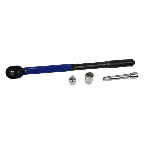 US PRO 6PC 1/2" DR CALIBRATED TORQUE WRENCH 13.6-203.5NM (10-150FTLB) - SBW Trading Limited