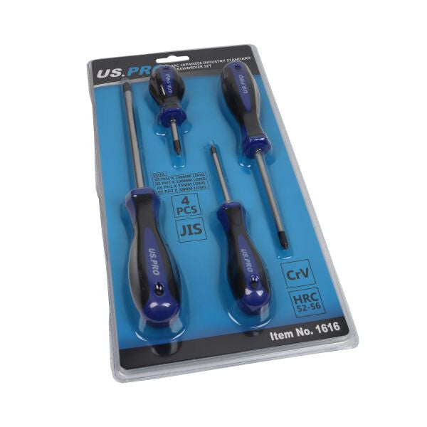 US PRO 4PC JAPANESE INDUSTRY STANDARD SCREWDRIVER SET - SBW Trading Limited