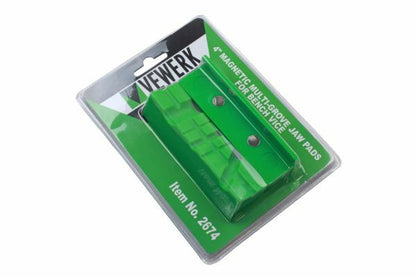 VEWERK - 4" MAGNETIC MULTI-GROVE JAW PADS FOR BENCH VICE - SBW Trading Limited