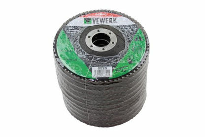 VEWERK A40T29 FLAP DISCS 40 GRIT OXIDE - PACK 10 (115X22.2) - SBW Trading Limited