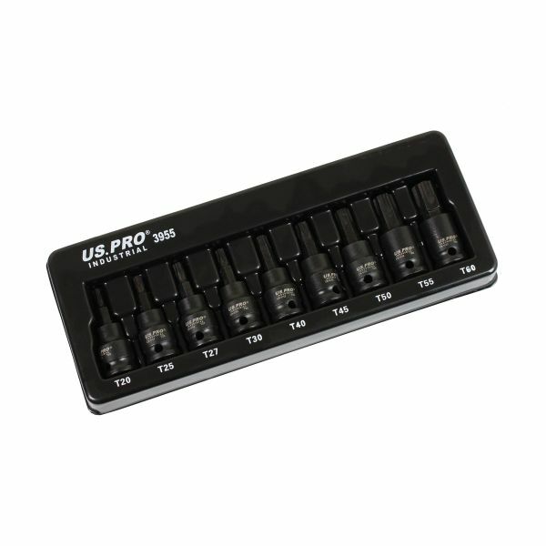 US PRO INDUSTRIAL 9PC 3/8" DR IMPACT STAR BIT SOCKETS - SBW Trading Limited