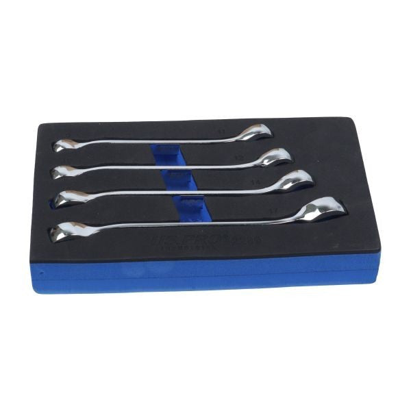 US PRO INDUSTRIAL 4PC 6PT FLARE NUT WRENCH SET IN EVA TRAY - SBW Trading Limited