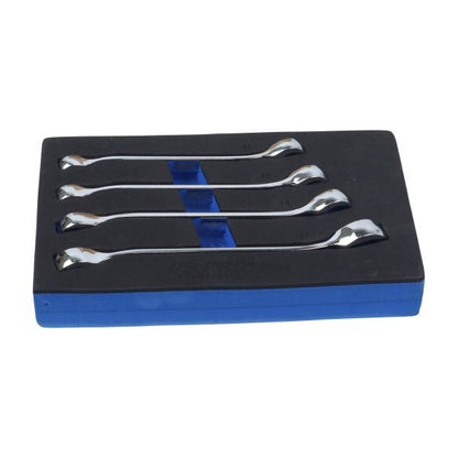 US PRO INDUSTRIAL 4PC 6PT FLARE NUT WRENCH SET IN EVA TRAY - SBW Trading Limited