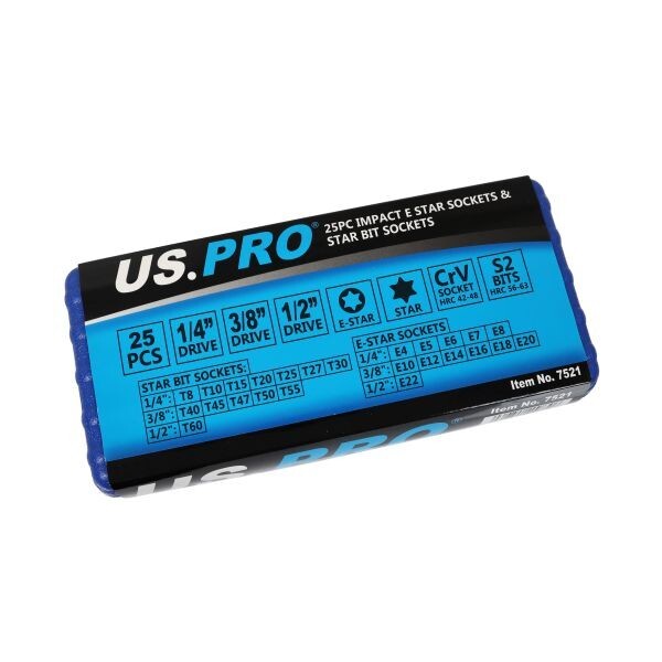 US PRO 25PC IMPACT E STAR SOCKETS & STAR BIT SOCKETS - SBW Trading Limited