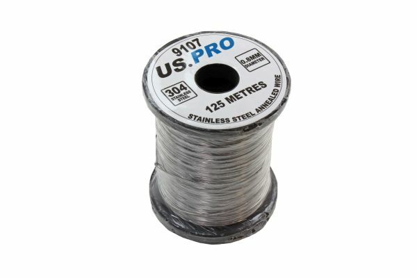 US PRO - 0.8MM 304 STAINLESS STEEL ANNEALED WIRE 125MTR SPOOL - SBW Trading Limited