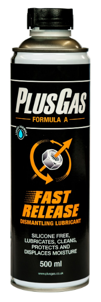 PLUS GAS Dismantling Lubricant Tin 500ml Penetrating Degreaser Seized Rust Fast