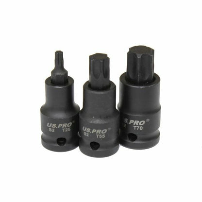 US PRO 10PC 1/2" DR IMPACT STAR BIT SOCKET - SBW Trading Limited